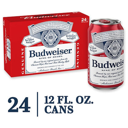 Budweiser Red Crown Tab Beer - 24pk / 12 fl oz Cans