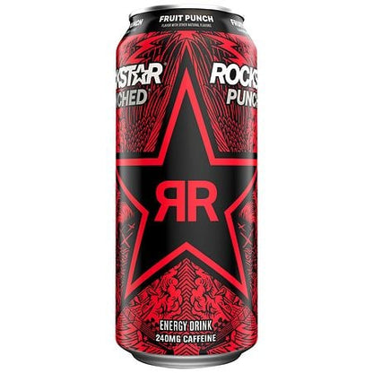 Rockstar Energy Drink Punched Fruit Punch  16 fl oz  1 Count Can