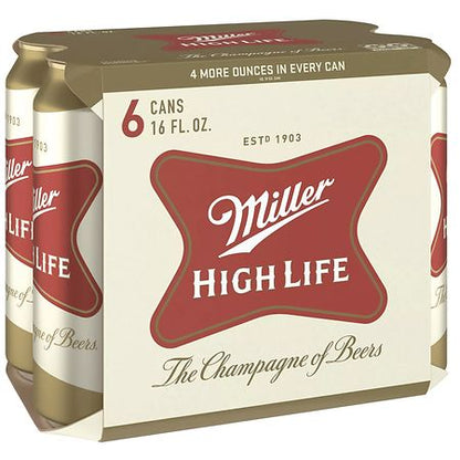 Miller High Life Beer - 6pk/16 fl oz Cans