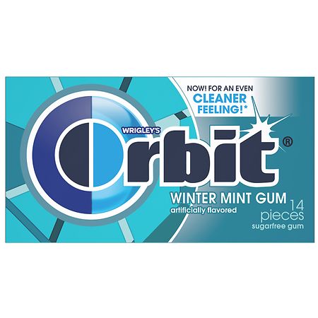 Orbit Gum Wintermint Sugar Free Chewing Gum  Single Pack - 14 Piece