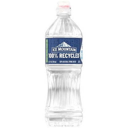 ICE MOUNTAIN Brand 100% Natural Spring Water, 23.7-ounce plastic bottle