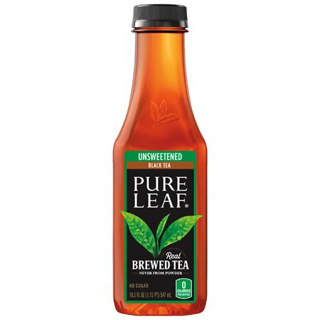 Pure Leaf Unsweetened No Lemon Iced Tea 18.5 Fluid Ounce Plastic Bottle