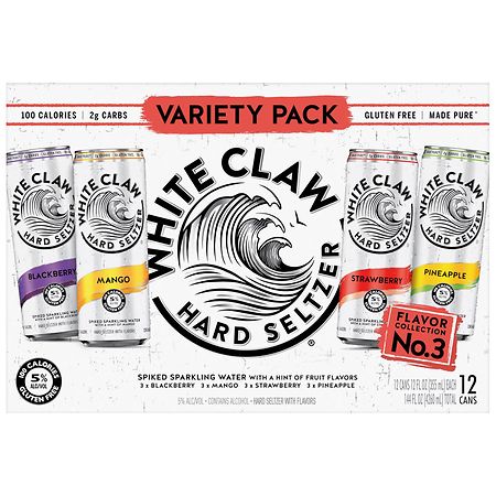 White Claw Hard Seltzer Variety Pack #3 - 12pk/12 fl oz Cans