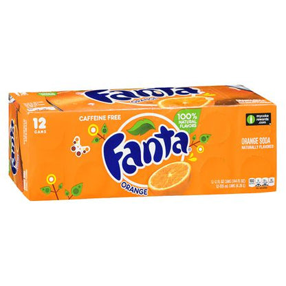 Fanta Orange Flavored Soda, 12 Fl. Oz., 12 Count