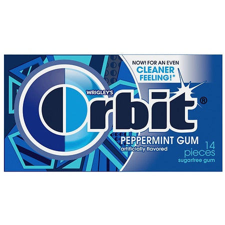Orbit Gum Peppermint Sugar Free Chewing Gum  Single Pack - 14 Piece