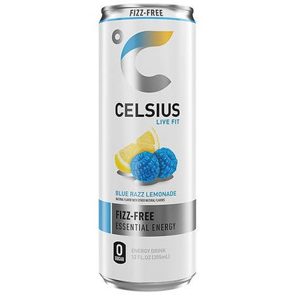 CELSIUS Fizz Free Blue Razz Lemonade Functional Energy Drink - 12 fl oz Can