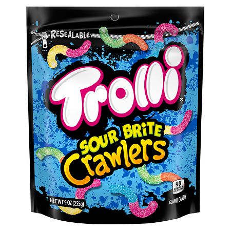 TROLLI, SOUR BRITE CRAWLERS MINIS GUMMI CANDY