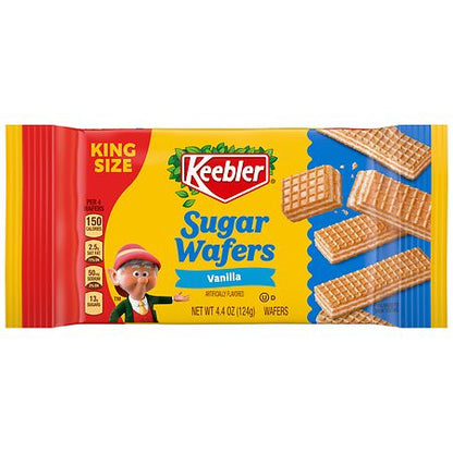 Keebler 6066421 4.4 oz Pouch King Size Vanilla Sugar Wafers Snacks - Pack of 9