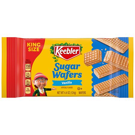 Keebler 6066421 4.4 oz Pouch King Size Vanilla Sugar Wafers Snacks - Pack of 9