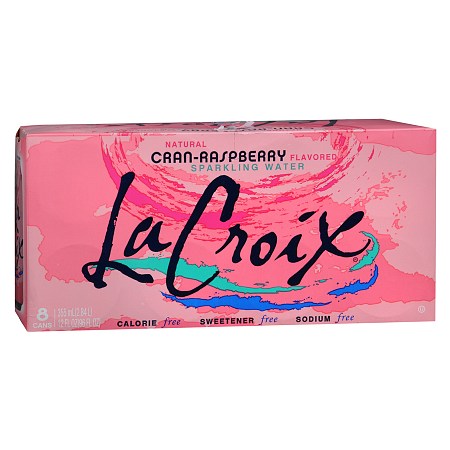NATURAL CRAN-RASPBERRY FLAVORED SPARKLING WATER, CRAN-RASPBERRY