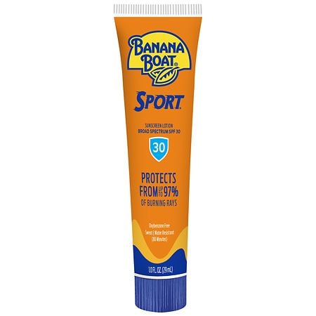 Banana Boat Sport Ultra SPF 30 Sunscreen Lotion  Travel Sunscreen Sport  Adult Sunblock Lotion  1 oz