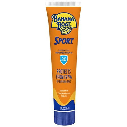 Banana Boat Sport Ultra SPF 30 Sunscreen Lotion  Travel Sunscreen Sport  Adult Sunblock Lotion  1 oz