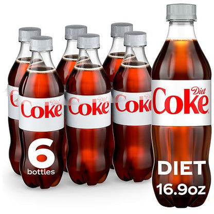 Diet Coke Bottles, 16.9 fl oz, 6 Pack