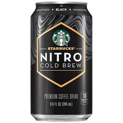 Starbucks Nitro Cold Brew Black Unsweetened Premium Coffee Drink - 9.6 fl oz Bottle