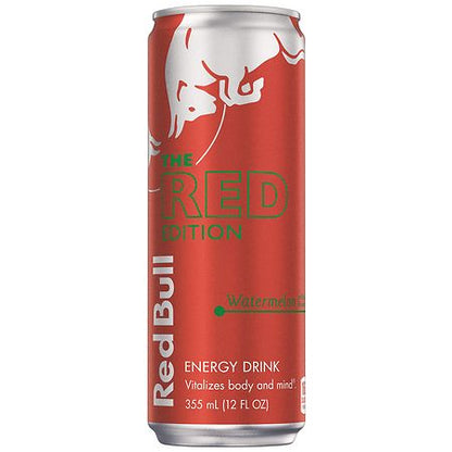 Red Bull Red Edition Energy Drink  Watermelon  114mg Caffeine  12 fl oz Can