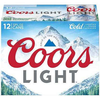 Coors Light Beer - 12pk/12 fl oz Cans