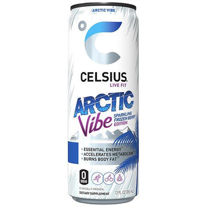 CELSIUS Sparkling Arctic Vibe  Functional Essential Energy Drink 12 Fl Oz Single Can