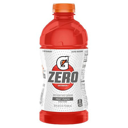 Gatorade Zero Sugar Thirst Quencher  Fruit Punch Sports Drinks  28 fl oz Bottle