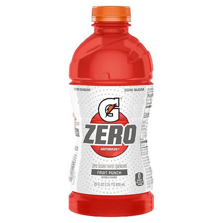 Gatorade Zero Sugar Thirst Quencher  Fruit Punch Sports Drinks  28 fl oz Bottle