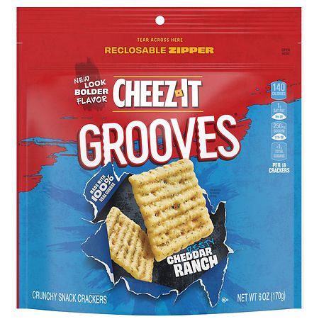Cheez-It Grooves Cheese Crackers Zesty Cheddar Ranch - 6.0 oz