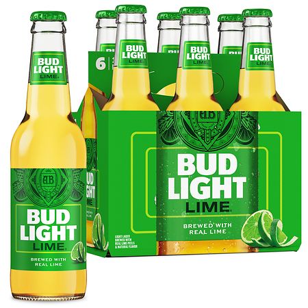Bud Light Lime Beer Bottles 12 oz, 6 pk