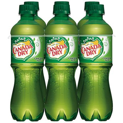 Canada Dry Caffeine Free Ginger Ale Soda Pop  16.9 fl oz  6 Pack Bottles