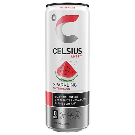 CELSIUS Essential Energy Drink 12 Fl Oz  Sparkling Watermelon (Single Can)
