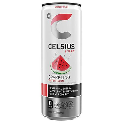 CELSIUS Essential Energy Drink 12 Fl Oz  Sparkling Watermelon (Single Can)