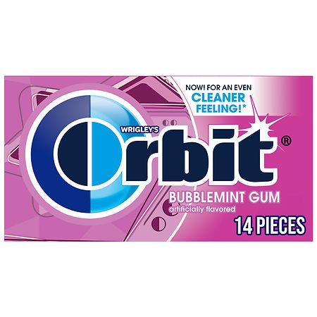 Orbit Gum Bubblemint Sugar Free Chewing Gum  Single Pack - 14 Piece