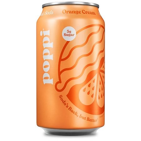 Poppi Prebiotic Soda Can Orange Cream - 12.0 fl oz