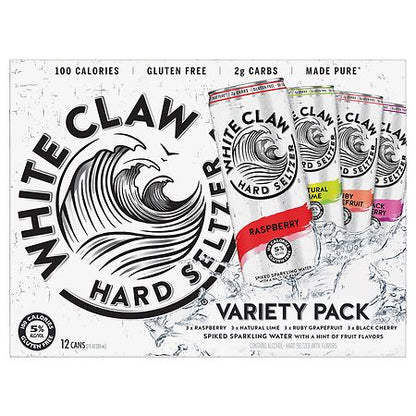 White Claw Hard Seltzer Variety Pack - 12pk/12 fl oz Slim Cans