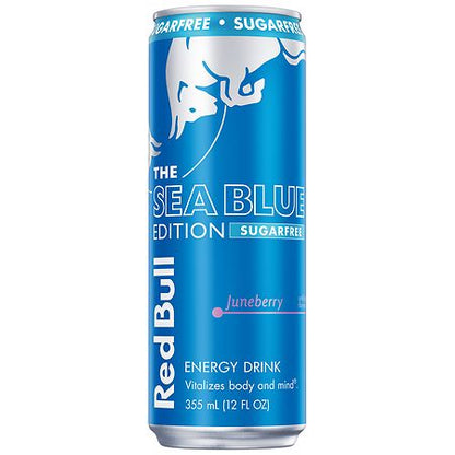 Red Bull Sea Blue Edition, Sugar-Free Energy Drink Juneberry - 12.0 fl oz