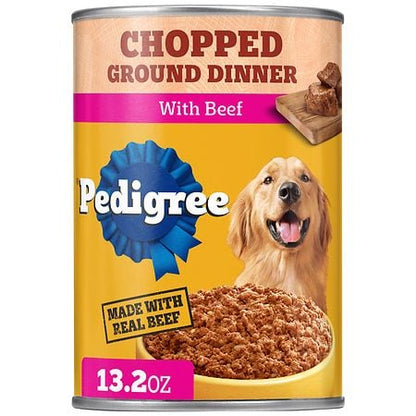 Pedigree Chopped Ground Dinner Wet Dog Food with Beef - 13.2oz