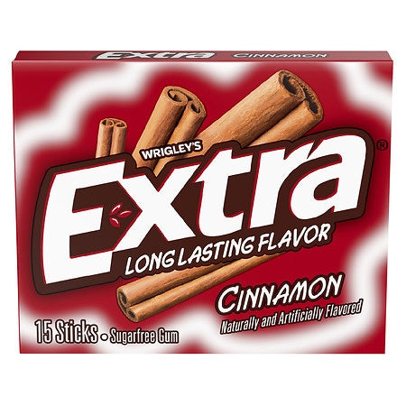 Extra Long Lasting Flavor Cinnamon Sugarfree Gum - 15 CT