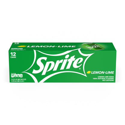 Sprite Lemon Lime Soda Soft Drinks, 12 fl oz, 12 Pack