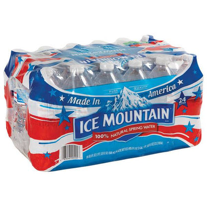 ICE MOUNTAIN Brand 100% Natural Spring Water  16.9-ounce bottles (Pack of 24)