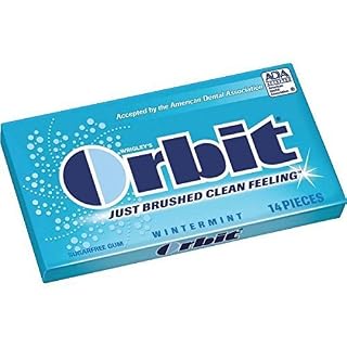 Orbit Gum Wintermint Sugar Free Chewing Gum  Single Pack - 14 Piece