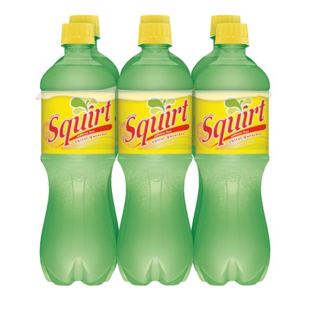 Squirt Caffeine-Free Naturally Flavored Citrus Soda, 0.5 L, 6 Count