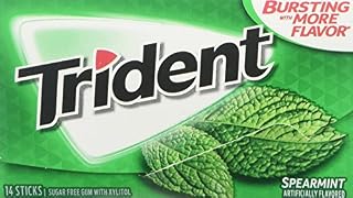 TRIDENT GUM SPEARMINT SUGAR FREE1X14 PC