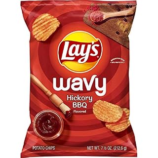 Lay's Wavy Hickory Barbecue Flavored Potato Chips - 7.5oz