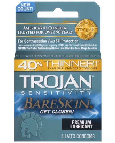 TROJAN™ Premium Latex Condoms Sensitivity BareSkin™ 00022600957058 Basic male condom, Hevea-latex