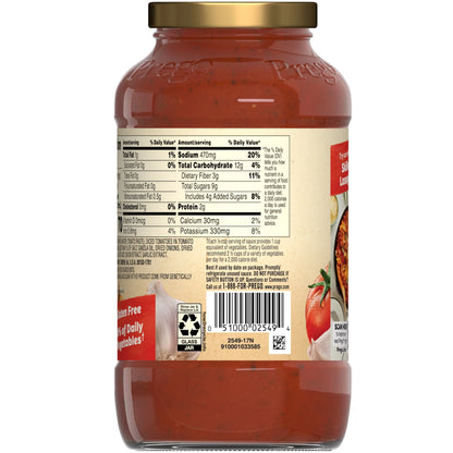 Prego Traditional Pasta Sauce, 24 oz Jar