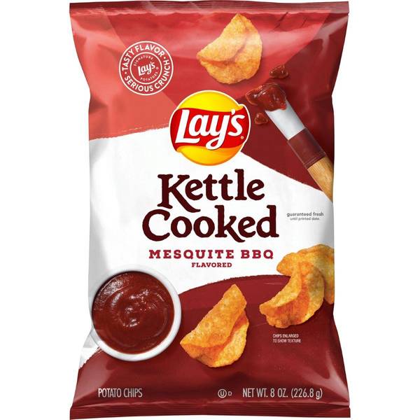 Lay's Mesquite BBQ Flavored Kettle Cooked Potato Chips - 8oz