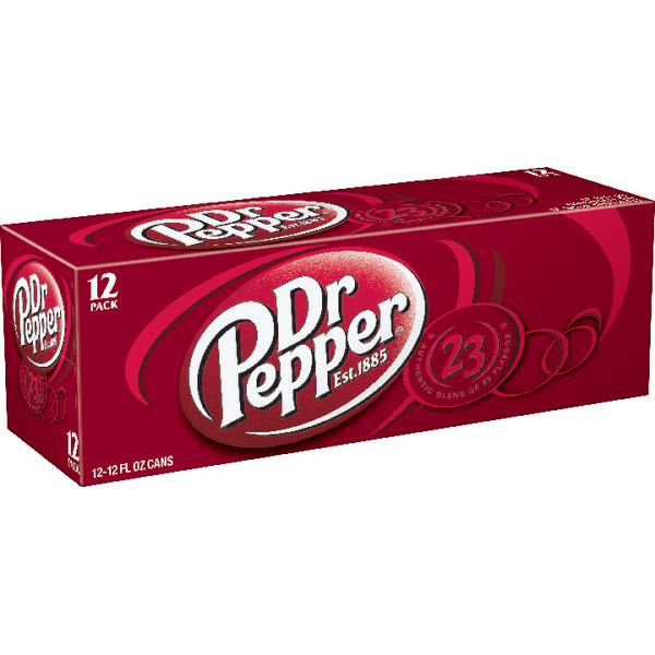 Dr Pepper Soda Pop  12 fl oz  12 Pack Cans