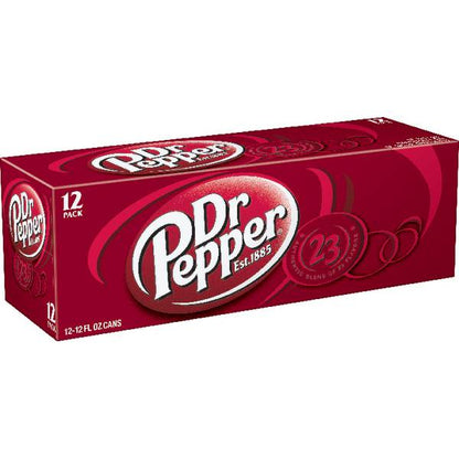 Dr Pepper Soda Pop  12 fl oz  12 Pack Cans