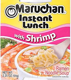 RAMEN NOODLE SOUP WITH SHRIMP, SHRIMP