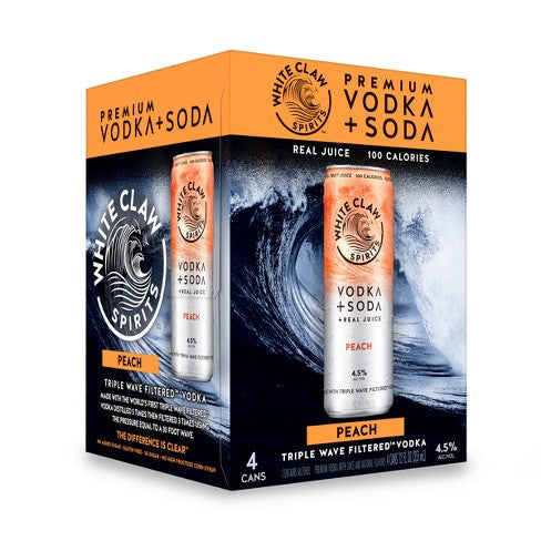 White Claw Vodka Peach 4 Pk