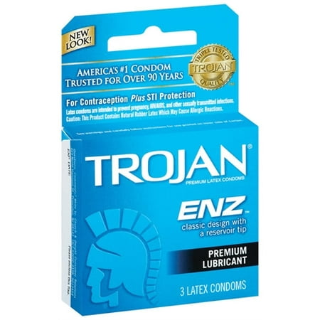 Trojan™ ENZ™ Latex Lubricated Condoms 00022600930501 Basic male condom, Hevea-latex