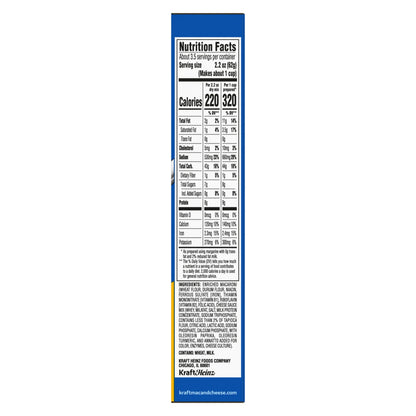 Kraft Original Mac N Cheese Dinner, 7.25 oz Box, Shelf-Stable