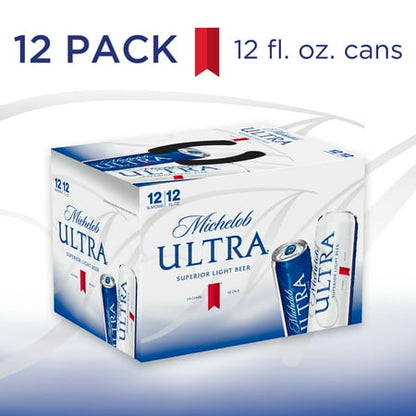 Michelob ULTRA Superior Light American Lager Beer - 12pk/12 fl oz Cans